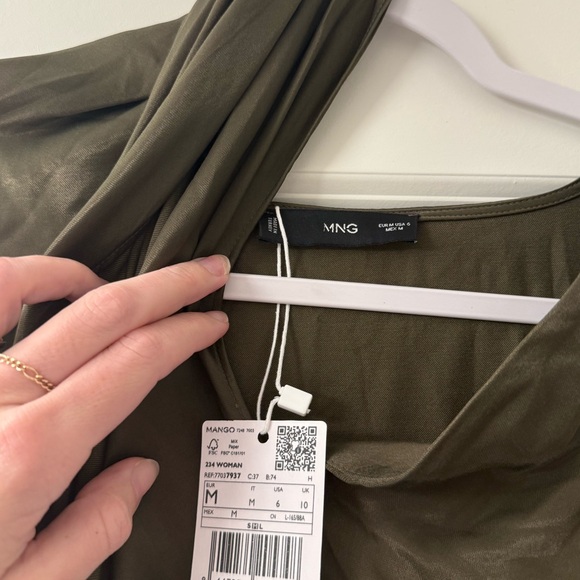 Mango Satin Blouse with Bow - Picture 6 of 8